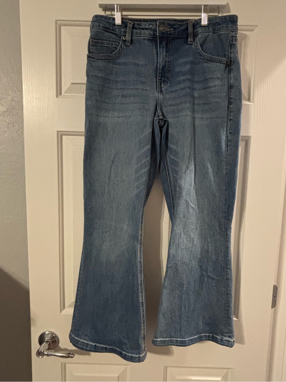 Rock & Roll Denim High-Rise Wide Leg Jeans - Light Blue